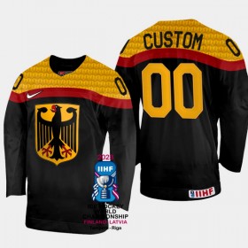 Tyskland tröja Customized IIHF World Championship 2023 Svart - NHL Tröjor Herr